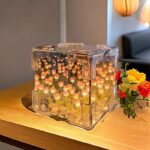 DIY Tulip Flower Mirror Cube Night Light – 3D Handmade LED Decorative Gift