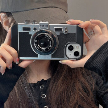 Vintage Camera Phone Case with Strap for iPhone – Stylish Retro Design and Protection