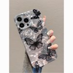 Elegant Black Butterfly iPhone Case – Rippling Waters Design
